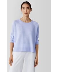 Eileen Fisher - Organic Linen Cotton Raglan-sleeve Top - Lyst