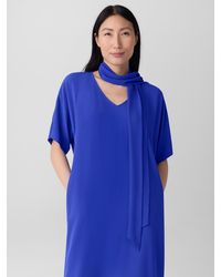 Eileen Fisher - Silk Georgette Crepe Scarf - Lyst