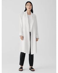 Eileen Fisher - Silk Georgette Crepe Trench Coat - Lyst