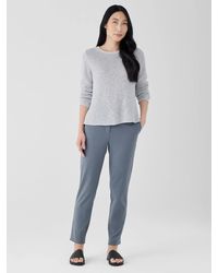 Eileen Fisher - Cotton Blend Ponte High-waisted Slim Pant - Lyst