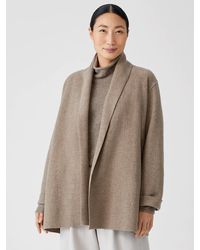 Eileen Fisher - Lightweight Boiled Wool Jacket In Responsible Wool - Lyst