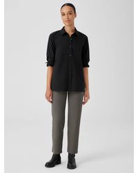 Eileen Fisher - Washable Stretch Crepe Straight Pant - Lyst