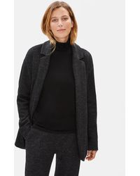 Eileen Fisher - Knitted Wool Notch Collar Jacket - Lyst