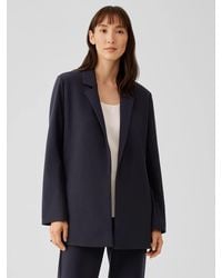 Eileen Fisher - Washable Flex Ponte Notch Collar Long Blazer - Lyst
