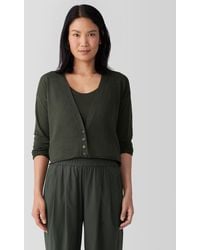 Eileen Fisher - Organic Linen Cotton Cropped Cardigan - Lyst