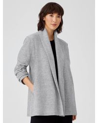 Eileen Fisher - Lightweight Boiled Wool Jacket In Responsible Wool - Lyst