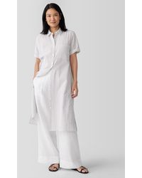 Eileen Fisher - Organic Cotton Ripple Shirtdress - Lyst