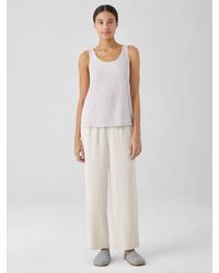 Eileen Fisher - Silk Georgette Crepe Straight Pant - Lyst