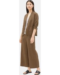 Eileen Fisher - Organic Linen Notch Collar Blazer - Lyst