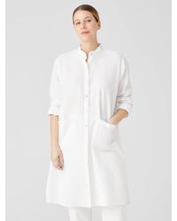 Eileen Fisher - Organic Linen Long Sleeve Shirt Dress - Lyst