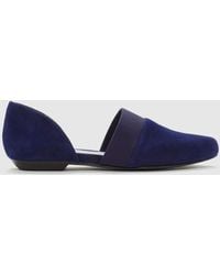 Eileen Fisher - Flute Suede Flat - Lyst