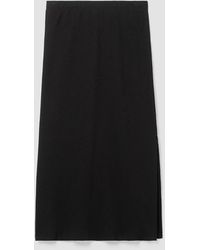 Eileen Fisher - Organic Cotton Slubby Rib Knit A-line Skirt - Lyst