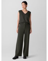 Eileen Fisher - Washable Flex Ponte Wide Trouser Pant - Lyst