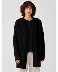 Eileen Fisher - Cashmere Silk Bliss Hooded Cardigan - Lyst