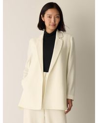Eileen Fisher - Stretch Wool Crepe Long Blazer - Lyst