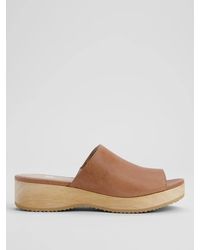 Eileen Fisher - Novel Tumbled Leather Wedge Sandal - Lyst