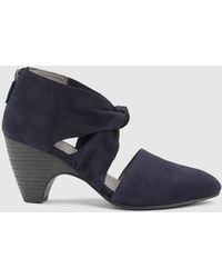 Eileen Fisher - Mary Twist-front Suede Pump - Lyst