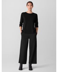 Eileen Fisher - Superfine Merino Crew Neck Top In Regenerative Wool - Lyst