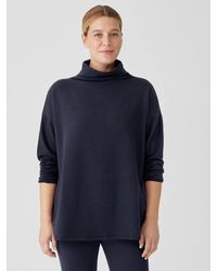 Eileen Fisher - Cozy Brushed Terry Hug Funnel Neck Top - Lyst