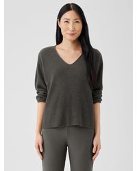 Eileen Fisher - Italian Cashmere V-neck Top - Lyst