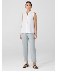 Eileen Fisher - Organic Handkerchief Linen Sleeveless Shirt - Lyst
