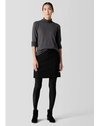Eileen Fisher - Felted Wool Jersey Mini Skirt In Regenerative Wool - Lyst