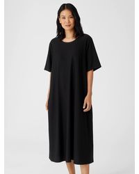 Eileen Fisher - Lightweight Washable Stretch Crepe Dress - Lyst