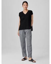 Eileen Fisher - Puckered Organic Linen Tapered Pant - Lyst
