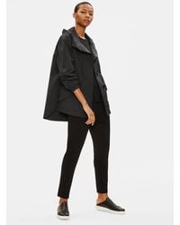 Eileen Fisher - Light Organic Cotton Nylon Hooded Coat - Lyst