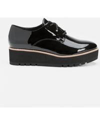 GUCCI Cork Wedge - Black Patent Leather | Navy heels, Black patent leather, Patent leather