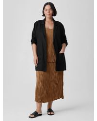 Eileen Fisher - Organic Linen Long Blazer - Lyst