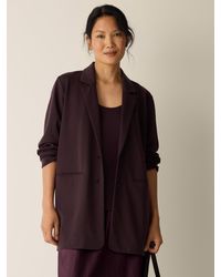 Eileen Fisher - Washable Flex Ponte Long Blazer - Lyst
