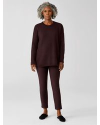 Eileen Fisher - Washable Stretch Crepe Slim Ankle Pant - Lyst