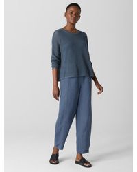 Eileen Fisher - Linen Silk Twill Lantern Pant - Lyst