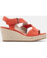 Eileen Fisher - Beckon Tumbled Nubuck Espadrille Wedge - Lyst
