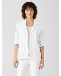 Eileen Fisher - Lightweight Organic Cotton Terry Blazer - Lyst
