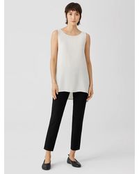 Eileen Fisher - Washable Stretch Crepe Slim Ankle Pant - Lyst