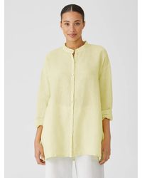 Eileen Fisher - Garment-dyed Organic Handkerchief Linen Shirt - Lyst
