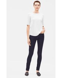 Eileen Fisher - System Organic Cotton Slub Elbow-sleeve Tee - Lyst