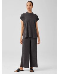 Eileen Fisher - Woven Plisse Straight Pant - Lyst