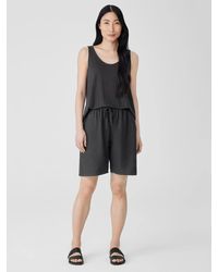Eileen Fisher - Garment-dyed Organic Linen Shorts - Lyst