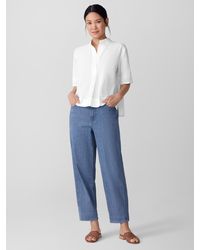 Eileen Fisher - Cotton Stretch Denim Lantern Jean - Lyst