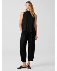 Eileen Fisher - Washable Stretch Crepe Pleated Lantern Pant - Lyst
