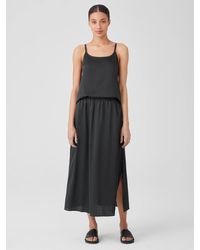 Eileen Fisher - Hammered Silk Cotton A-line Skirt - Lyst