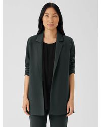 Eileen Fisher - Washable Flex Ponte Notch Collar Long Blazer - Lyst