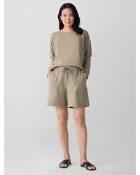 Eileen Fisher - Pima Cotton Stretch Jersey Walking Shorts - Lyst