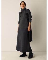 Eileen Fisher - Melange Boiled Wool Jersey A-line Skirt In Regenerative Wool - Lyst
