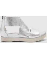 Eileen Fisher - Sport Sneaker Sandal In Metallic Leather - Lyst