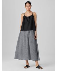 Eileen Fisher - Puckered Organic Linen Pocket Skirt - Lyst