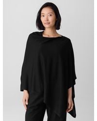 Eileen Fisher - Superfine Merino Poncho In Regenerative Wool - Lyst